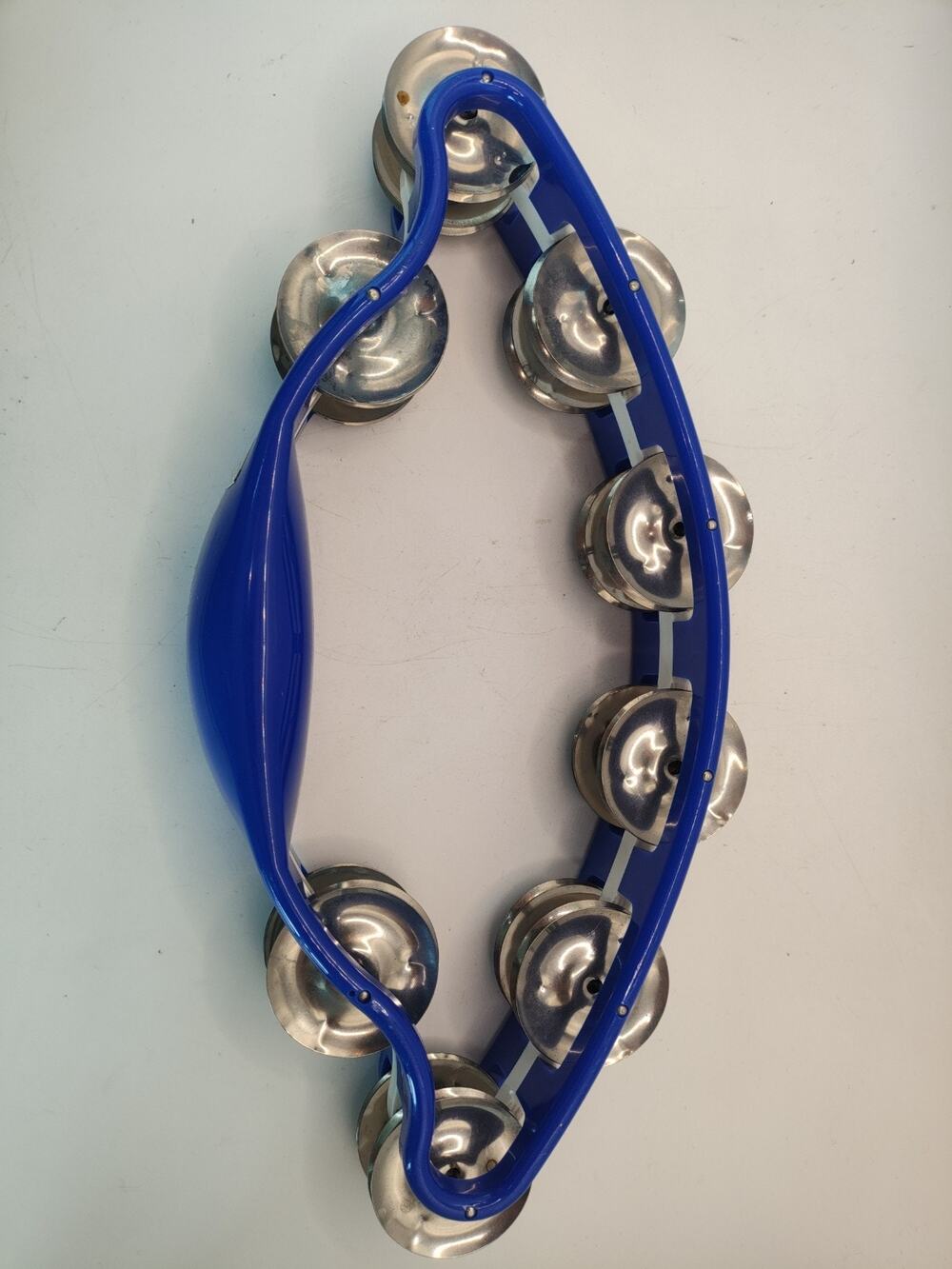 BLUE 10" DOUBLE TAMBORINE RHYTHM BAND STAGE CHURCH RECORDING MUSIC School